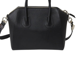 GIVENCHY ジバンシィ アンティゴナ 2WAYバッグ ショルダーバッグ ハンドバッグ ZE D 0195 レザー ブラック シルバー 美品 中古 4b002893