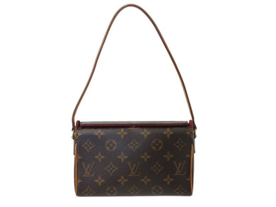 LOUIS VUITTON ルイヴィトン ハンドバッグ レシタル モノグラムキャンバス M51900 ゴールド金具 ブラウン 美品 中古 4b002895