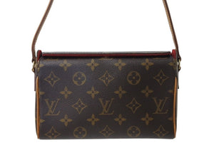 LOUIS VUITTON ルイヴィトン ハンドバッグ レシタル モノグラムキャンバス M51900 ゴールド金具 ブラウン 美品 中古 4b002895