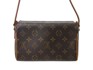 LOUIS VUITTON ルイヴィトン ハンドバッグ レシタル モノグラムキャンバス M51900 ゴールド金具 ブラウン 美品 中古 4b002895