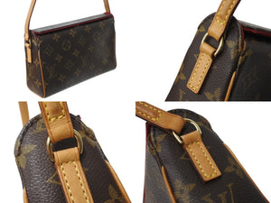 LOUIS VUITTON ルイヴィトン ハンドバッグ レシタル モノグラムキャンバス M51900 ゴールド金具 ブラウン 美品 中古 4b002895