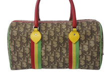 Load image into Gallery viewer, Christian Dior クリスチャンディオール ハンドバッグ 05-MA-0054 トロッター柄 ラスタカラー ブラウン ガリアーノ期 美品 中古 4b002896