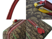 Load image into Gallery viewer, Christian Dior クリスチャンディオール ハンドバッグ 05-MA-0054 トロッター柄 ラスタカラー ブラウン ガリアーノ期 美品 中古 4b002896