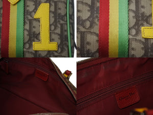 Christian Dior クリスチャンディオール ハンドバッグ 05-MA-0054 トロッター柄 ラスタカラー ブラウン ガリアーノ期 美品 中古 4b002896