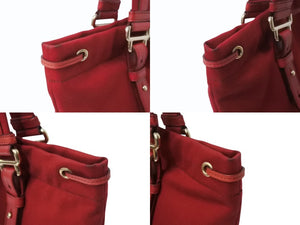 YVES SAINT LAURENT イヴサンローラン YSLロゴ リヴゴーシュカハラトート ハンドバッグ 121631 ワインレッド 美品 中古 4b002898
