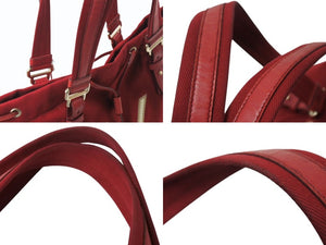 YVES SAINT LAURENT イヴサンローラン YSLロゴ リヴゴーシュカハラトート ハンドバッグ 121631 ワインレッド 美品 中古 4b002898