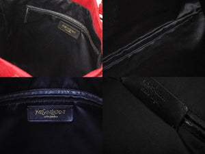 YVES SAINT LAURENT イヴサンローラン YSLロゴ リヴゴーシュカハラトート ハンドバッグ 121631 ワインレッド 美品 中古 4b002898