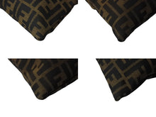 Load image into Gallery viewer, FENDI フェンディ ハンドバッグ 巾着 ヴィンテージ キャンバス カーキ ズッカ柄 メタルハンドル ゴールド金具 美品 中古 4b002899