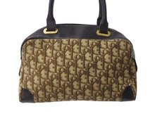 Load image into Gallery viewer, CHRISTIAN DIOR クリスチャンディオール トロッター ボストンバッグ ハンドバッグ 27cm ブラウン ベージュ ゴールド金具 美品 中古 4b002901