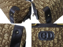 Load image into Gallery viewer, CHRISTIAN DIOR クリスチャンディオール トロッター ボストンバッグ ハンドバッグ 27cm ブラウン ベージュ ゴールド金具 美品 中古 4b002901