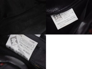 Givenchy ジバンシー 編みこみ ロゴ ハンドバッグ ゴートレザー プラスチック シルバー金具 手持ち 鞄 ブラック レッド 美品 中古 4b002902