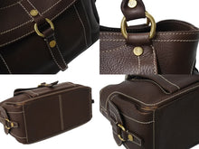 Load image into Gallery viewer, 極美品 CELINE セリーヌ ブギーバッグ ハンドバッグ ブラゾンロゴ CE00/35 レザー ブラウン ゴールド金具 中古 4b002904