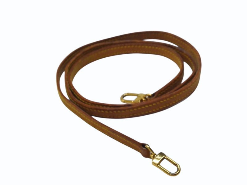 LOUIS VUITTON ルイヴィトン ショルダーストラップ バッグ ヌメ革 ブラウン ゴールド金具 ミニスピーディ用 良品 中古 4b002913