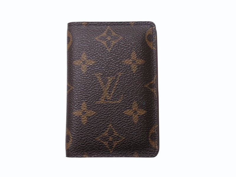 LOUIS VUITTON ルイヴィトン モノグラム オーガナイザードゥポッシュ 二つ折りカードケース M61732 ブラウン 美品 中古 4b002914