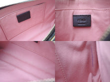 Load image into Gallery viewer, 極美品 FENDI フェンディ アクセサリーポーチ ショルダーバッグ ズッカ 8M0271 ブラウン ピンク ゴールド金具 中古 4b002918