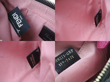 Load image into Gallery viewer, 極美品 FENDI フェンディ アクセサリーポーチ ショルダーバッグ ズッカ 8M0271 ブラウン ピンク ゴールド金具 中古 4b002918