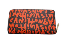 Load image into Gallery viewer, LOUIS VUITTON ルイヴィトン モノグラムグラフィティ ジッピーウォレット 長財布 スティーブン スプラウス M93711 オランジュ 美品 中古 4b002919