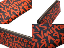 Load image into Gallery viewer, LOUIS VUITTON ルイヴィトン モノグラムグラフィティ ジッピーウォレット 長財布 スティーブン スプラウス M93711 オランジュ 美品 中古 4b002919