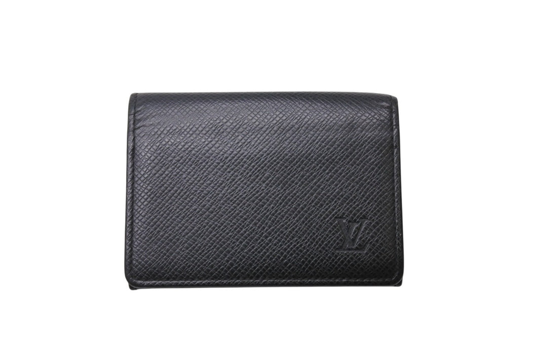 LOUIS VUITTON ルイヴィトン タイガ アンヴェロット カルト ドゥ ヴィジット M30922 カードケース 名刺入れ ブラック 美品 中古 4b002920