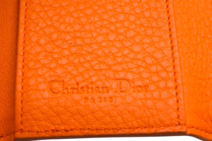 CHRISTIAN DIOR クリスチャンディオール トロッター柄 6連キーケース オレンジ ベージュ シルバー金具 美品 中古 4b002921
