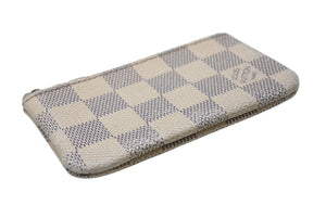 LOUIS VUITTON ルイヴィトン ダミエ アズール ポシェット クレ N62659 コインケース ホワイト 小物 良品 中古 4b002922