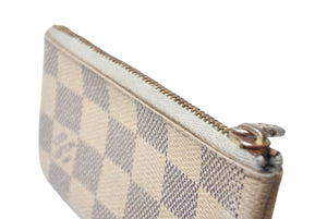 LOUIS VUITTON ルイヴィトン ダミエ アズール ポシェット クレ N62659 コインケース ホワイト 小物 良品 中古 4b002922
