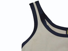 Load image into Gallery viewer, FENDI フェンディ タンクトップ ノースリーブ サイズ40 ロゴプリント コットン スパンデックス ベージュ ブラック 美品 中古 4b002930