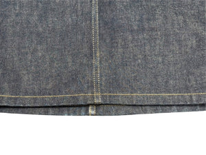 新品同様 HERMES エルメス 20SS コットン デニムスカート セリエボタン 06-7308 ネイビー サイズ34 中古 4b002936