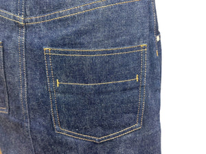 新品同様 HERMES エルメス 20SS コットン デニムスカート セリエボタン 06-7308 ネイビー サイズ34 中古 4b002936