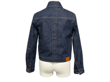 Load image into Gallery viewer, 新品同様 HERMES エルメス 20SS コットン デニムジャケット セリエボタン 06-7201 ネイビー サイズ34 中古 4b002937