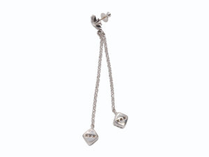 未使用 CHROME HEARTS クロムハーツ DICE DBL ダブルダイス ピアス 重量10.1g 2017/.925刻印 シルバ−925 片耳用 中古 4b002945 