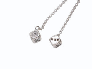 未使用 CHROME HEARTS クロムハーツ DICE DBL ダブルダイス ピアス 重量10.1g 2017/.925刻印 シルバ−925 片耳用 中古 4b002945 