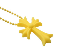 以前同様 CHROME HEARTS クロムハーツ ラバースモール CHクロス シリコンネックレス ラバー イエローボールチェーン 2019 7.7g 中古 4b002949 