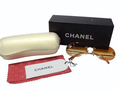 CHANEL シャネル ココマーク サングラス 4013 c.125/56 サイズ 59□16 130 オレンジ グラデーション ゴールド金具 美品 中古 4b002951