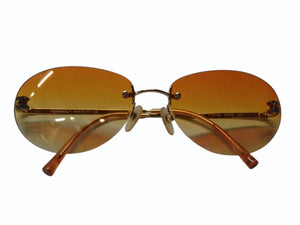CHANEL シャネル ココマーク サングラス 4013 c.125/56 サイズ 59□16 130 オレンジ グラデーション ゴールド金具 美品 中古 4b002951