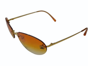CHANEL シャネル ココマーク サングラス 4013 c.125/56 サイズ 59□16 130 オレンジ グラデーション ゴールド金具 美品 中古 4b002951