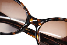 Load image into Gallery viewer, MIUMIU ミュウミュウ ラインストーン ロゴ サングラス ブラウン プラスチック 54☐15 SMU21G シルバー金具 アイウェア 小物 美品 中古 4b002953