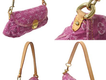 Load image into Gallery viewer, 極美品 LOUIS VUITTON ルイヴィトン ミニプリーティ ワンショルダーバッグ M95216 モノグラム デニム ピンク 中古 4b002954