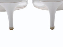 画像をギャラリービューアに読み込む, 極美品 Christian Dior クリスチャンディオール ミュール ロゴ プレート レザー ホワイト サイズ37 中古 4b002955