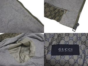 GUCCI グッチ シェリーライン GG柄 ナイロン ジップアップジャケット 219382 Z7313 ベージュ サイズ48 美品 中古 4b002964 