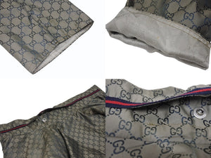 GUCCI グッチ シェリーライン GG柄 ナイロン ジップアップジャケット 219382 Z7313 ベージュ サイズ48 美品 中古 4b002964 