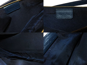 CHRISTIAN DIOR クリスチャンディオール トロッター サドルバッグ ワンショルダーバッグ サドルポーチ ネイビー 美品 中古 4b002967