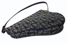 Load image into Gallery viewer, CHRISTIAN DIOR クリスチャンディオール トロッター サドルバッグ ワンショルダーバッグ サドルポーチ ネイビー 美品 中古 4b002967