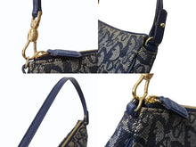 Load image into Gallery viewer, CHRISTIAN DIOR クリスチャンディオール トロッター サドルバッグ ワンショルダーバッグ サドルポーチ ネイビー 美品 中古 4b002967