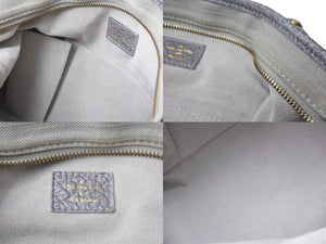 LOUIS VUITTON ルイヴィトン ネオカヴィMM 2WAYハンドバッグ M95837 モノグラムデニム グレー アンティークゴールド 美品 中古 4b002968