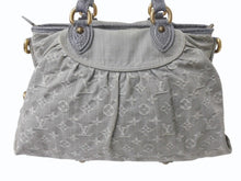 Load image into Gallery viewer, LOUIS VUITTON ルイヴィトン ネオカヴィMM 2WAYハンドバッグ M95837 モノグラムデニム グレー アンティークゴールド 美品 中古 4b002968