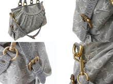 Load image into Gallery viewer, LOUIS VUITTON ルイヴィトン ネオカヴィMM 2WAYハンドバッグ M95837 モノグラムデニム グレー アンティークゴールド 美品 中古 4b002968