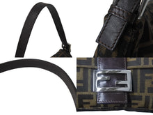 Load image into Gallery viewer, 極美品 FENDI フェンディ マンマバケット ワンショルダーバッグ 26424 ズッカ柄 キャンバス レザー ブラウン シルバー金具 中古 4b002969