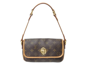 LOUIS VUITTON ルイヴィトン ティカルPM ワンショルダーバッグ M40078 モノグラム ブラウン ゴールド 美品 中古 4b002970