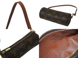 LOUIS VUITTON ルイヴィトン パピヨン30 モノグラムキャンバス ハンドバッグ 旧型 筒形 M51365 ブラウン 美品 中古 4b002971